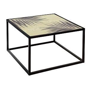 Image de Atmosphera Table basse carrée Noire "Slow Time" en fer