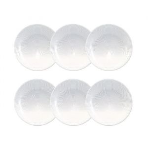 Novastyl Lot de 6 assiettes creuses en verre 27cm