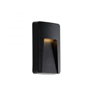 Qazqa Applique d'extérieur noire rectangulaire avec LED IP65 - Avg