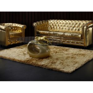 Image de Tapis shaggy LOLLY - Doré - 120*170 cm