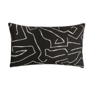 Coussin 30x50cm dehoussable halia noir