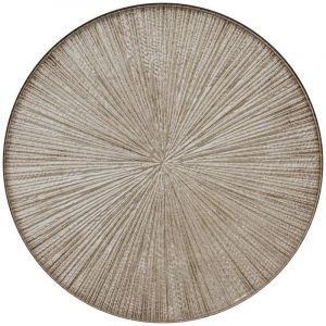 Atmosphera Assiette plate Gloria champagne D32xH2,5cm cr&eacute;ateur d'int&eacute;rieur