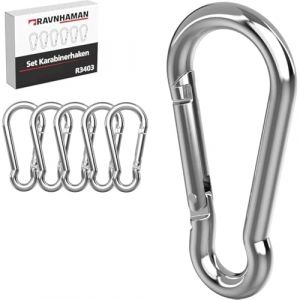 Mousqueton - Ravn Haman - R3403-8c - Lot De 6 - 8 Cm - Fermoir À Pression