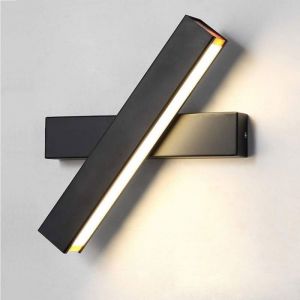 12W Applique Murale LED Lampe Blanche Designe Créatif Luminaire Intérieur Rotation de presque 360 degrés Lampe de Mur pour Chambre Salon Bureau