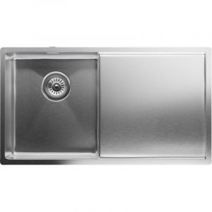 Klarstein Évier de Cuisine TitanSteel de 79 x 44 cm en acier inoxydable Argent