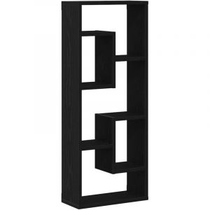 VidaXL &Eacute;tag&egrave;re Murale En Ch&ecirc;ne Noir 36 X 16 X 90 Cm, Bois D'ing&eacute;nierie