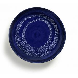 Serax Plat service Feast par Ottolenghi grès lapis lazuli/blanc Ø35 cm Bleu