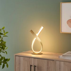 Kosilum Lampe à poser dimmable doré effet feuille d'or - Millenium