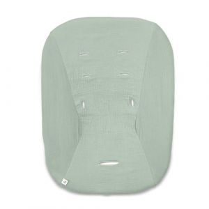 Hauck Housse Transat pour Siege Chaise Bebe Highchair Bouncer (Eco) (non Compatible avec autres Mod&egrave;les), Coton, avec &Eacute;lastique et Fentes pour Harnais 5 Points, Lavable &agrave; 60&deg; - Vert Sauge