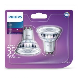 Philips Spot LED 3,5-35W GU10, blanc, intensité variable