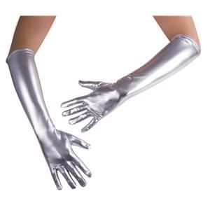 Ptit Clown Gants longs Brillants- 45cm - Argent