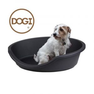 Dogi E-showroom Mc ferplast lit en plastique panier de lit panier pour chien chat anti-derapant plastique 79cm couleur mix - noir/rouge/gris clair