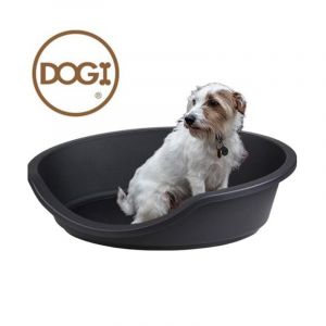 Image de Dogi E-showroom Mc ferplast lit en plastique panier de lit panier pour chien chat anti-derapant plastique 79cm couleur mix - noir/rouge/gris clair