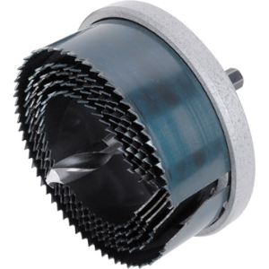 Image de Wolfcraft 2162000 - Ensemble de 5 lames de scie cloche avec embase et foret centreur 6-pans