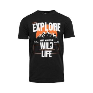 Best Mountain Tee Shirt 'explore Wild Life' Coton Homme