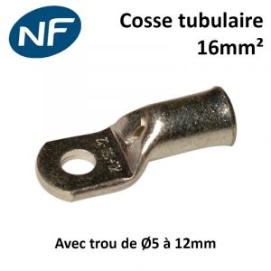 Klauke Cosses tubulaires droites en cuivre 16 mm² M6 (CNF16-6)