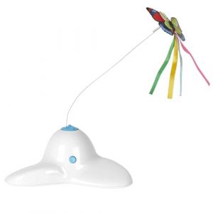 THE CONCEPT FACTORY, AN5253, Jeu Papillon Interactif pour Chat, Stimulation des réflexes et de l'instinct, Divertissement prolongé, Facilité d'utilisation, Inclusivité des Accessoires