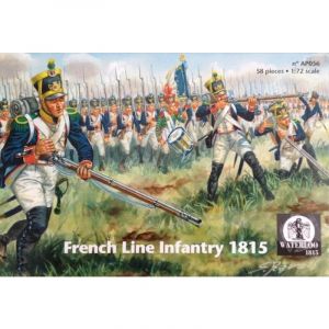 Figurines Français Infanterie de Ligne 1815 x 58 pièces 1/72 - Waterloo 1815 Figurines historiques - WLAP056