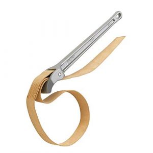 Ridgid 31365 Clé à lanière en aluminium numéro 5 pour tuyaux, clé à lanière réglable de 127 mm avec lanière de 1 200 mm