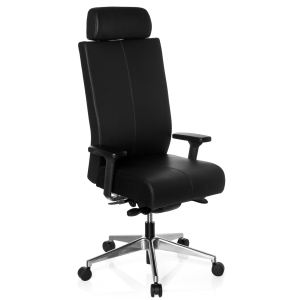 hjh OFFICE Si&egrave;ge de bureau pivotant Pro-Tec XXL en cuir