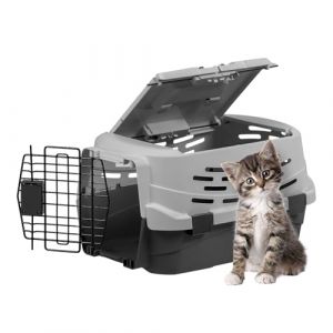 Iris Ohyama Caisse de Transport pour Chat pour Voiture, Gris, UPC-490, 48&times;30.5&times;25cm,