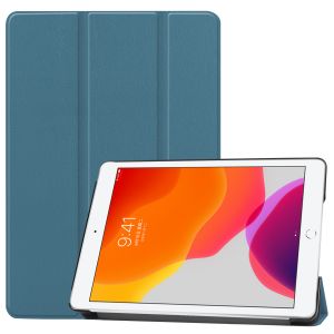 Étui de tablette portefeuille Trifold pour iPad 10 2 (2019 / 2020 / 2021) Vert Vert foncé iMoshion