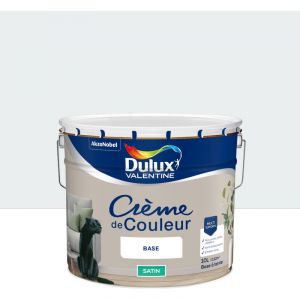 Dulux Valentine Crème de Couleur - Peinture multi-supports intérieure - Satin Voile de Brume 10 L