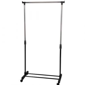 Alpina Portemanteau à roulettes - Portemanteau réglable en hauteur 93 - 158cm - Portemanteau mobile - Noir