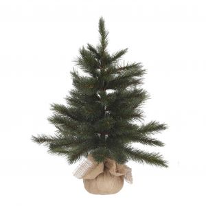 Triumph Tree Sapin de Noël Artificiel avec toile de jute Forest Frosted - H60 x Ø45 cm - Vert