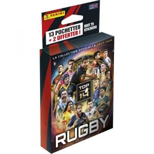Image de Panini Stickers Rugby Top 14 2024-2025 Blister 13 Pochettes +2 Offertes