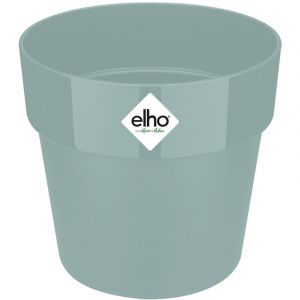 Elho Bac à fleurs rond jardinière Menthe Mûre Violet Pêche en plastique pour extérieur jardin terrasse pot de fleurs couleurs mint/2,9 Liter (de)