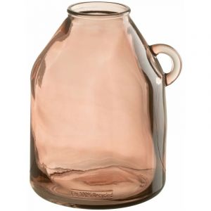 Vase Anse en Verre "Bouteille" 45cm Rose Prix
