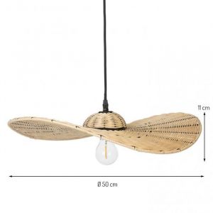 KidsDepot Lampe à Suspension en Rotin Ø 50 cm Vayen