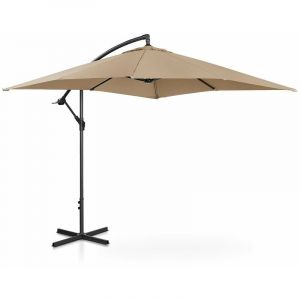 Parasol déporté - taupe - rectangulaire - 250 x 250 cm - inclinable 14_0007588