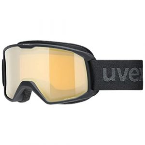 Uvex Elemnt FM, lunettes de ski, Adulte unisexe, black mat/gold-LGL, one size
