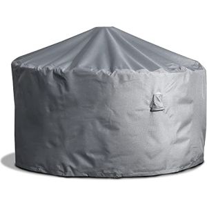 Housse de protection pour table de jardin ronde MEHR GARTEN - Ø 95 x 71 cm - Gris - Oxford 600D