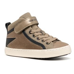 Image de Geox J Kalispera Girl Basket, Beige foncé et Noir, 27 EU