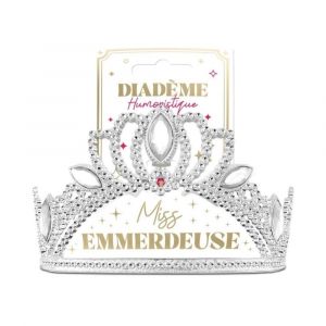 DIAD&Egrave;ME HUMORISTIQUE STRASS MISS EMMERDEUSE
