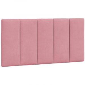 VidaXL Coussin de tête de lit rose 100 cm velours