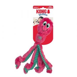 Kong Jouet Chien Peluche Wubba Octopus - Taille L (Livré aléatoirement parmi 3 coloris)
