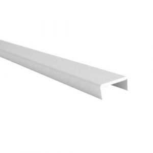 Homewell - Profilé u pour habillage de chant 9x21.5x9, Laqué blanc, lg 1000mm