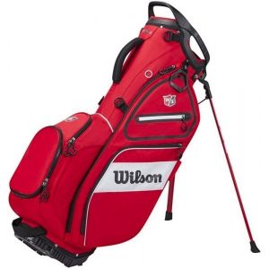 Wilson Staff Sac de Golf, EXO II Carry Bag, Sac Trépied, Rouge/Blanc, Support Intégré, 2,3 kg, WGB6600RD