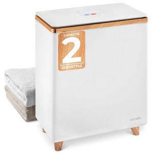 S&egrave;che-Serviettes - SereneLife - avec Parfum Personnalis&eacute; - Arr&ecirc;t Automatique - Convient pour 2 Grandes Serviettes - Bois Naturel