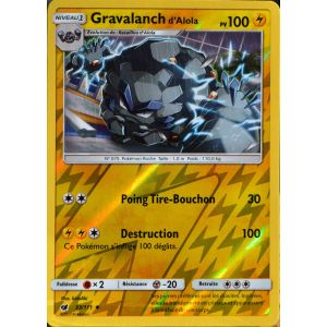 Image de Asmodée Carte Pokémon 33/111 Gravalanch D'Alola 100 Pv - Reverse