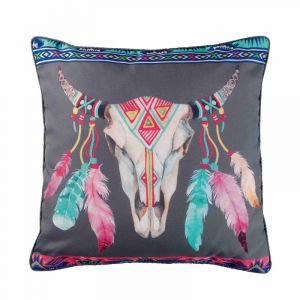 Image de Coussin P epoil "Phoenix" 40x40cm Gris Prix