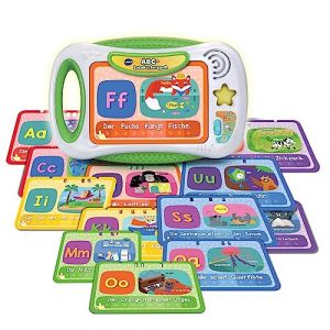 Vtech Cartes d'apprentissage ABC Amusantes &ndash; Tableau &eacute;ducatif avec Cartes de Lettres imprim&eacute;es et Contenu &eacute;ducatif sur Les th&egrave;mes des Lettres, des Sons, des Objets et des Figurines, des Couleurs, etc