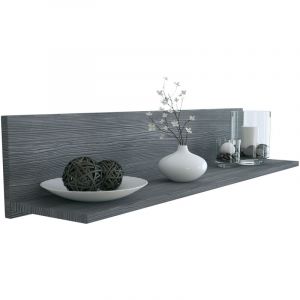 Vladon Étagère murale Skadu, étagère suspendue avec rangement pratique - Avola-Anthracite - Avola-Anthracite