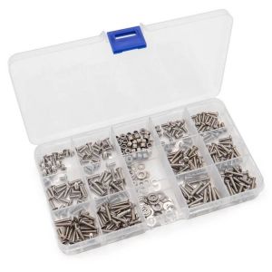 Hobby Tech Kit visserie 1/10 et 1/8 (330 pcs) - Inox
