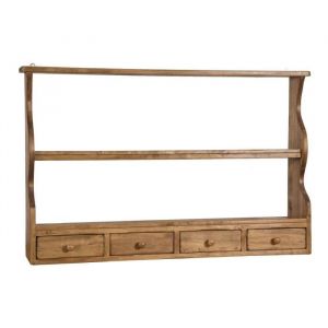 Tag&egrave;re et range-vaisselle en bois massif de tilleul. style country. finitions : naturelles. L107XPR18XH68 cm. fabriqu&eacute; en itali