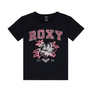 Roxy T-Shirt Manche Courtes LILYREGULAR Vintage Fille 4-16 Noir 4